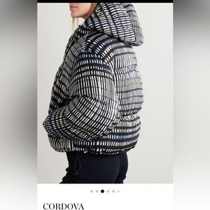 Cordova Women's Black and White Patterned Puffer Jacket